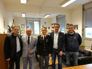 09.11.2017 L'DP con la Dirigente Polstrada di Bergamo Dott.ssa Mirella Pontiggia