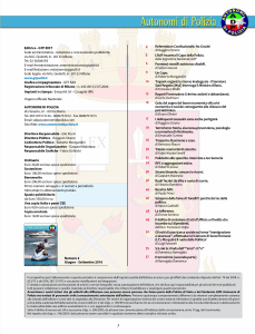 Rivista Fare Sicurezza num 2 Indice